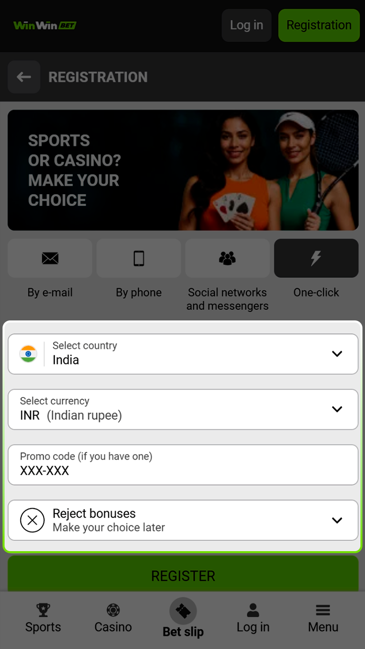 Enter your personal details to create a Winwin account.