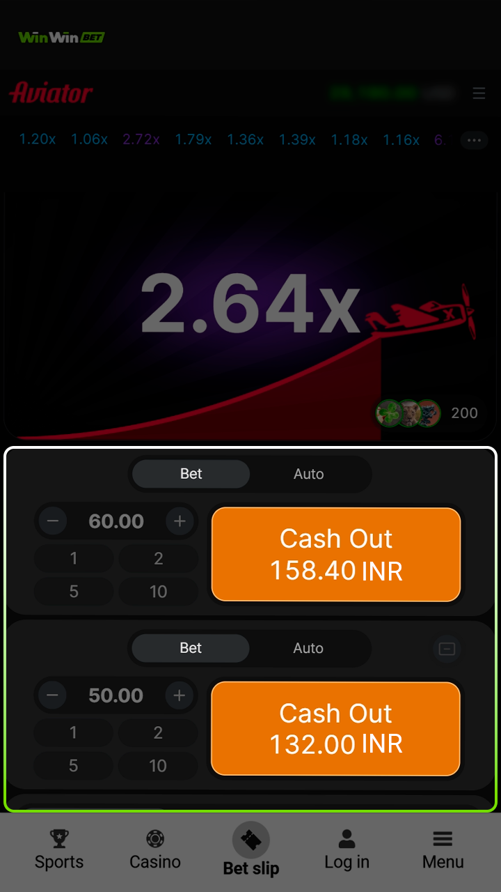 Cash out in time to win at Winwin Aviator.