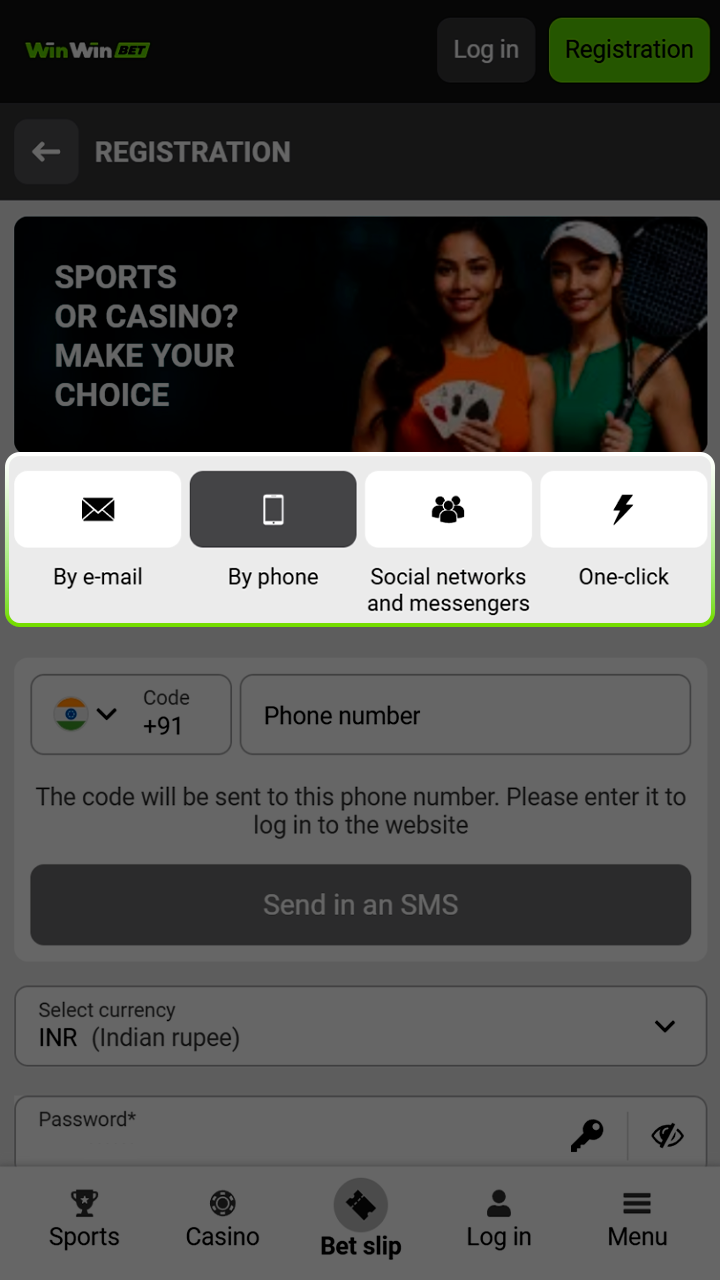 Choose your preferred Winwin registration method to get started.