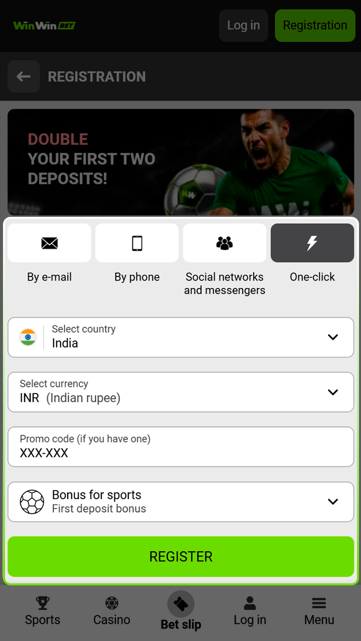 Create your official Winwin account to start betting.