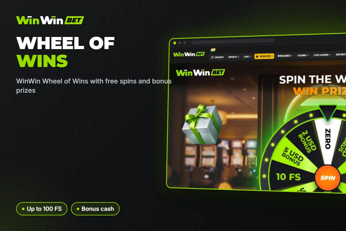 WinWin Wheel of Wins with free spins and bonus prizes