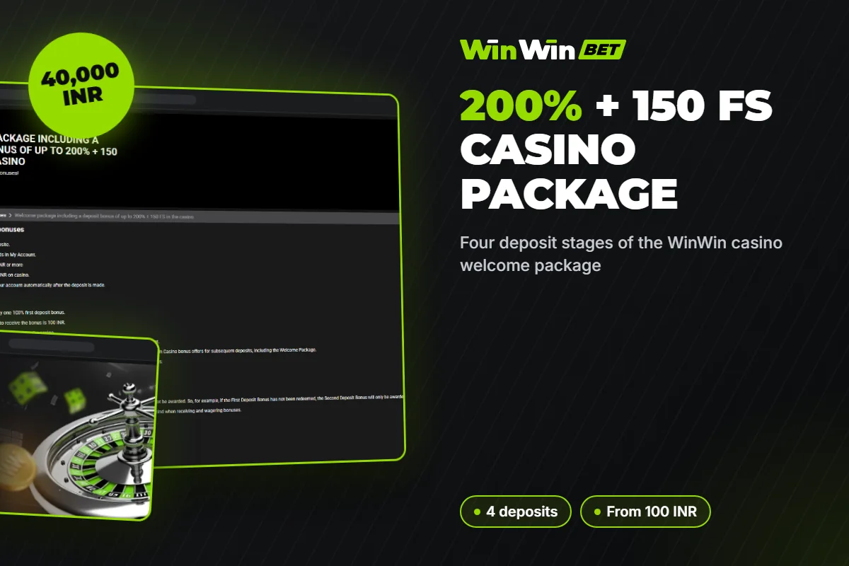 Four deposit stages of the WinWin casino welcome package