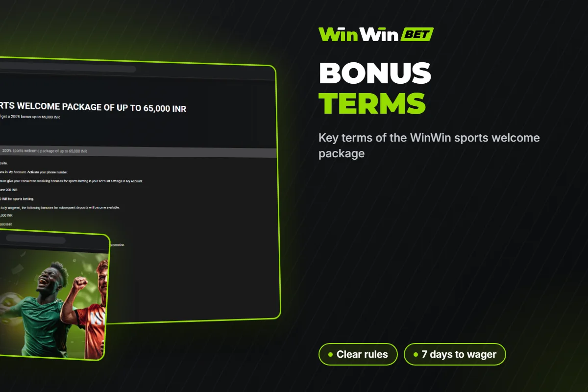 Key terms of the WinWin sports welcome package