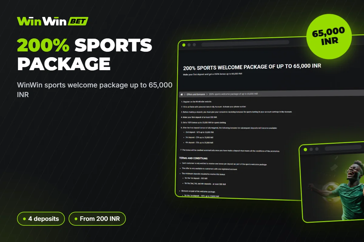 WinWin sports welcome package up to 65,000 INR